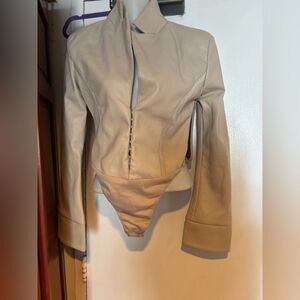 Maniere De Voir Cream Bodysuit